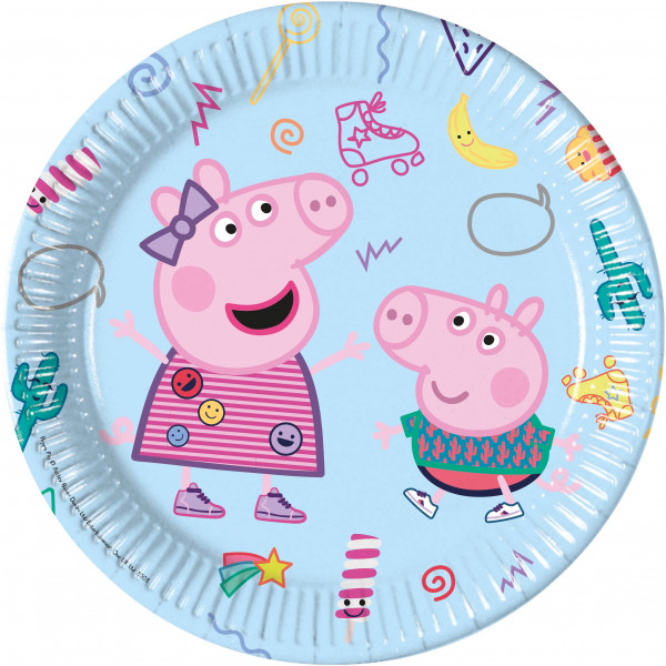 8 Peppa Pig Play Day Papieren Bordjes 23 cm