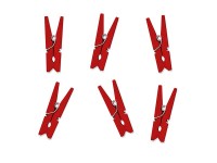 Vista previa: Mini clavijas de madera rojas 20 piezas