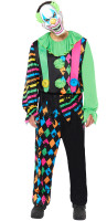 Preview: Horror neon clown men's costume