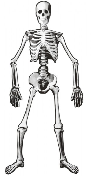 Mural esqueleto de Halloween bailando 134cm 2