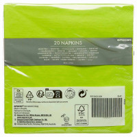 Aperçu: 20 serviettes écologiques vert lime 33 cm