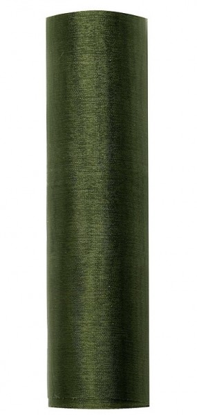 Organzastoff auf Rolle olive Grün 16 cm x 9 m 2