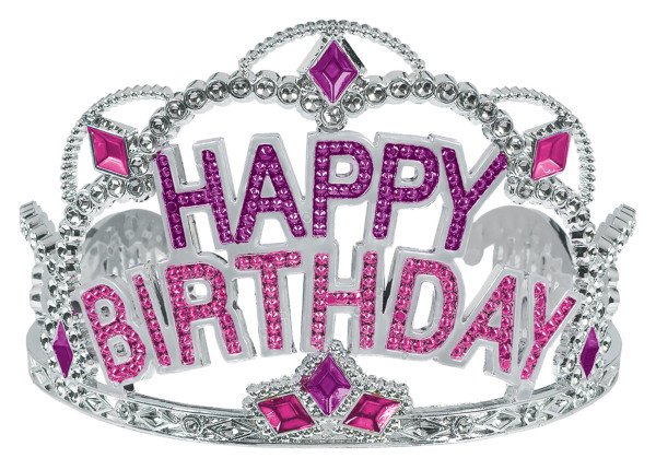 Gelukkige verjaardag Pinky Princess Crown