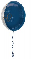 Balon foliowy na 60 urodziny Elegancki niebieski