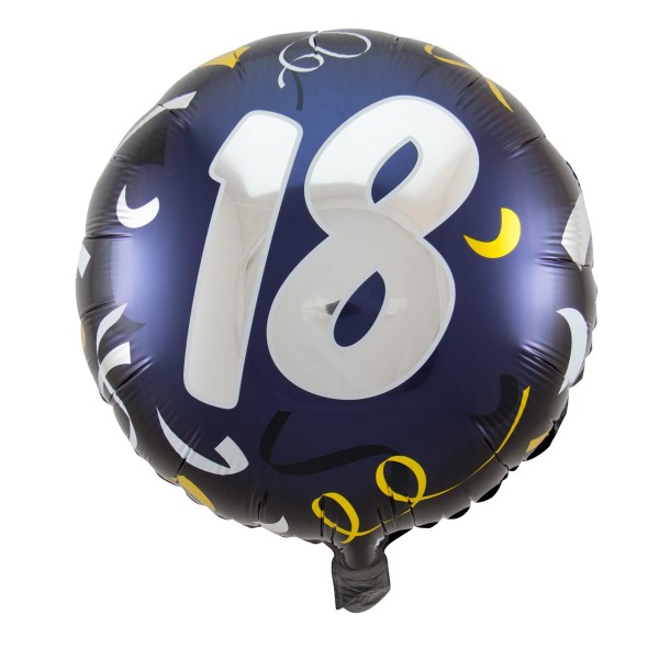 Folieballong 18 bday mörkblå