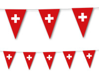 Cadena de banderines de papel suiza 3,5mx 30cm