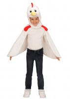Preview: White rooster cape for children