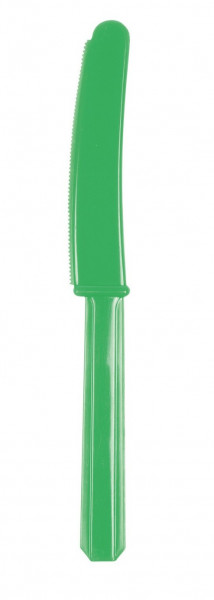 10 partier buffé plastknivar grön 17,2cm