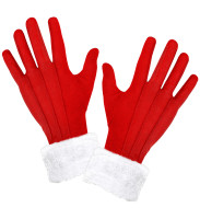 Preview: Miss Santa gloves with plush trim
