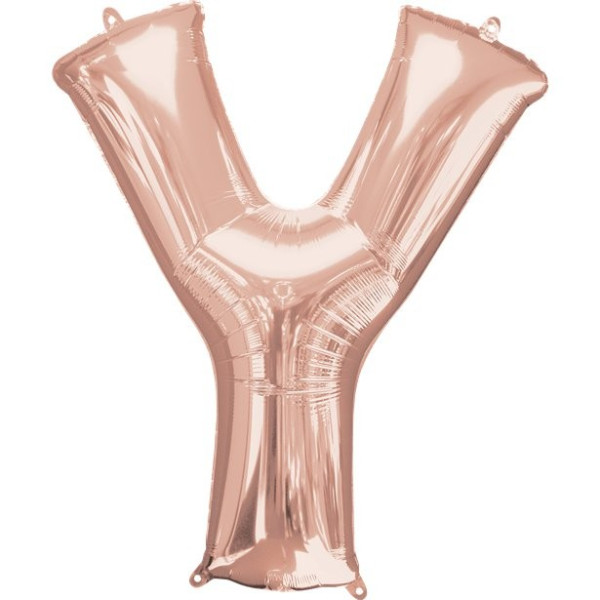Palloncino foil lettera Y - oro rosa 41cm
