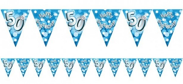 Cadena de banderines de mi 50 cumpleaños feliz 4m