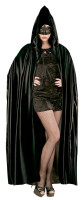 Black cape with hood 142cm