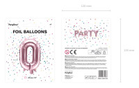 Voorvertoning: Folieballon O rosé goud 35cm