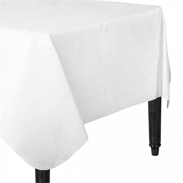 Weiße Tischdecke mit Flanell Unterseite 2,2 x 1,3m
