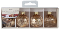Preview: 4 Golden Bauble Place Card Holders