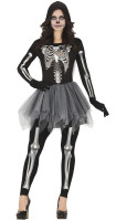 Vorschau: Skelett Ballerina Kostüm für Damen