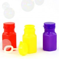 24 mini flesjes zeepbellen, gekleurd 17ml