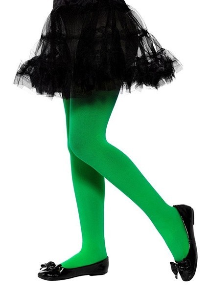 Opaque tights for children green