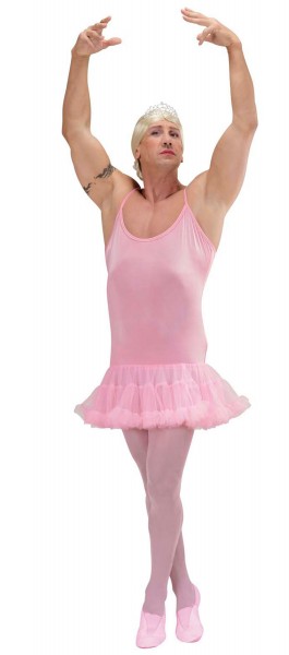 Roze heren ballerina kostuum 2