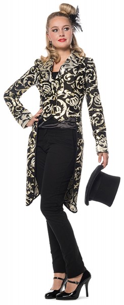 Gold-black luxury tailcoat for women