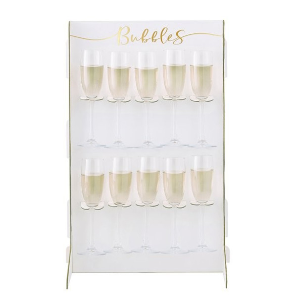 Portabicchieri da parete in vetro champagne 60 cm