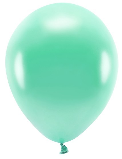 100 ballons éco métalliques vert jade 30cm