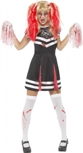 Fruktansvärd cheerleader tjej kostym