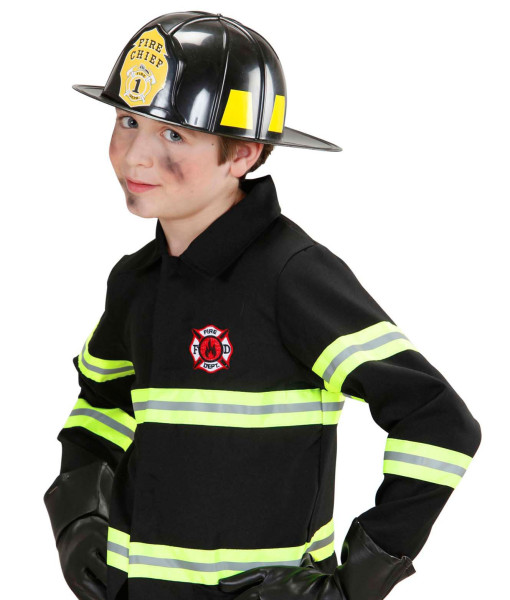 Fire chief black fire helmet