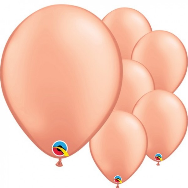 25 roze gouden latex ballonnen 28cm