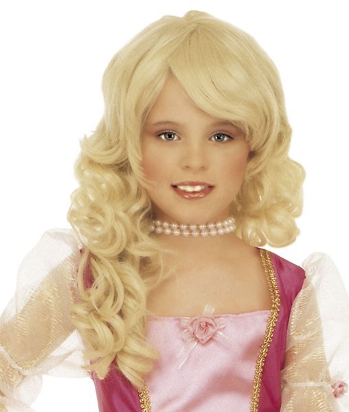 Perruque princesse blonde pour enfants