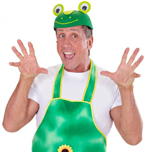 Cappello feltro rana verde 2