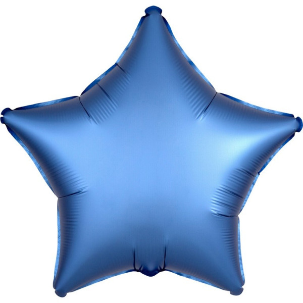 Shiny blue star foil balloon 43cm