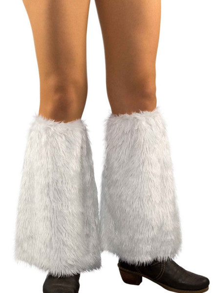 Winter Fur Legwarmers White