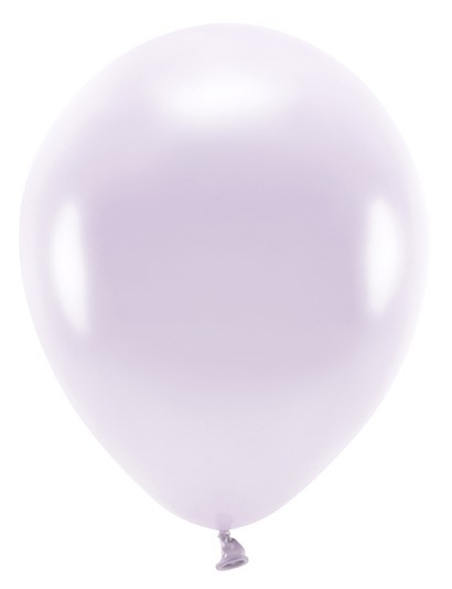 10 Eco metalliska ballonger lavendel 26cm