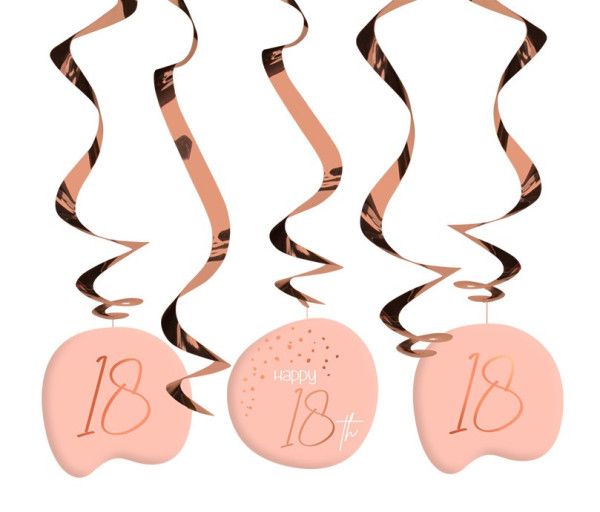 5 espirales de decoración 18 cumpleaños Elegant blush