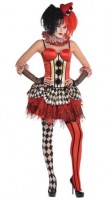 Preview: Harlequin horror clown skirt for women