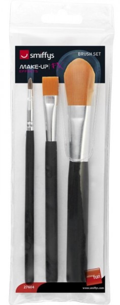Brush set for applying makeup black