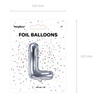 Oversigt: Folieballon L sølv 35cm