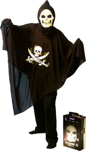 Disfraz de espíritu pirata pedernal con efecto resplandor