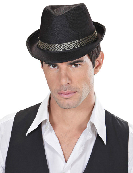 Stylowy kapelusz typu fedora w kolorze czarnym 3