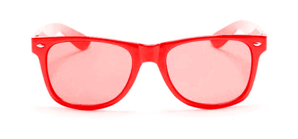 Gafas de sol retro en rojo