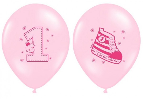 50 Lovely 1st Birthday balloons 30cm 2