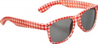 Widok: Czerwone i białe okulary w kratkę