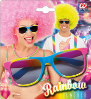 Vorschau: Regenbogen Partybrille in neonbunt