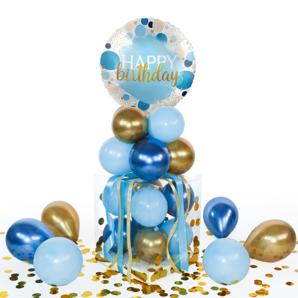 Balloha Geschenkbox DIY Blue Birthday XL