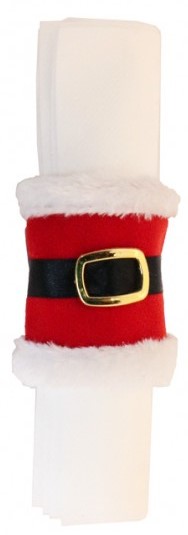 12 Ronds De Serviette De Noël - Motif Père Noël, 3 Couleurs (argent, Or, Rouge) - Décoration De Table Festive - 3