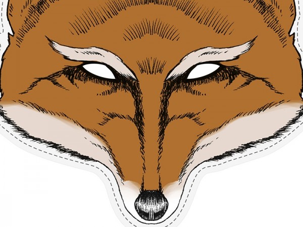 Maschera di carta Fox con elastico 2