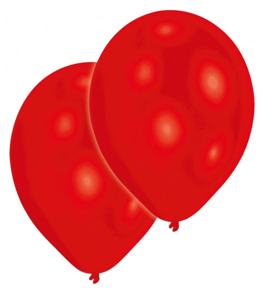 Set of 10 red balloons 27.5cm