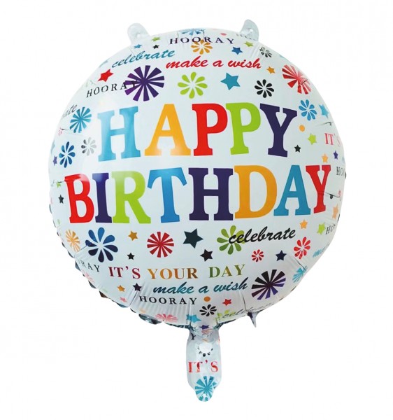 Din fødselsdag folie ballon 45 cm