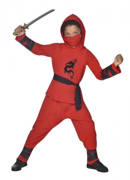 Roter Ninja Kinderkostüm 3